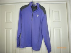 men’s Nike tour performance 1/2 zip pullover lavender and gray medium