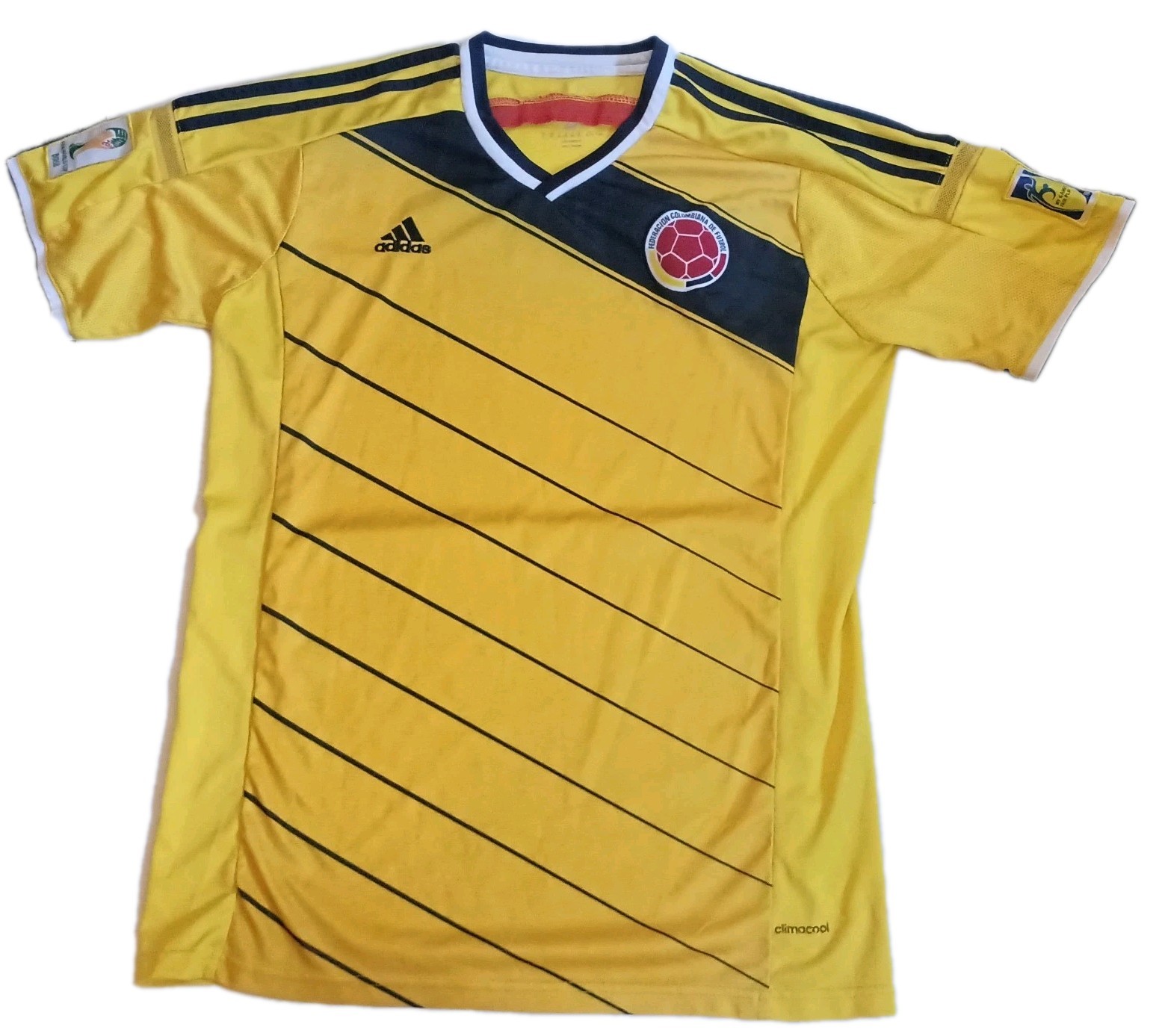 RARE Climacool ADIDAS Columbian Federation Futbol Soccer Anthem Jersey Mens XL gallery