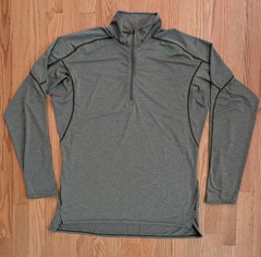 NRS Silkweight 1/4 Zip LS Pullover Activewear Top Men’s Green Baja Small UPF