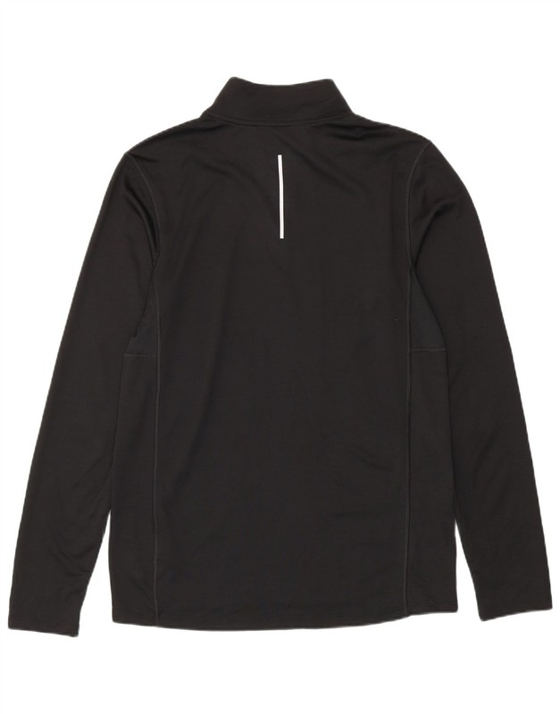 Nike Mens Dri Fit Zip Neck Pullover Tracksuit Top Medium Black Polyester EA28 gallery