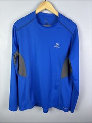 Solomon Advanced Skin Active Dry Base Layer Shirt Large Blue Gorpcore Hiking