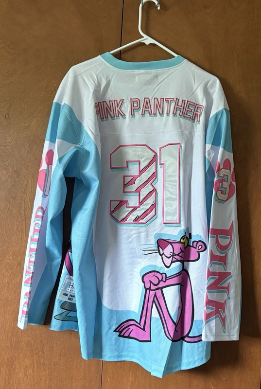 The Pink Panther Adult XL Headgear Classics Nostalgia Co Polyester Hockey Jersey gallery