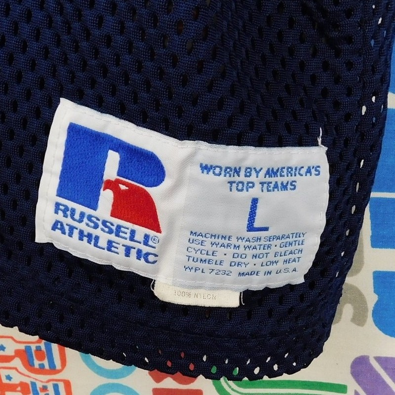 Vintage Russell Athletic Football Jersey Size L Blue Mesh Practice 90s Pirates gallery