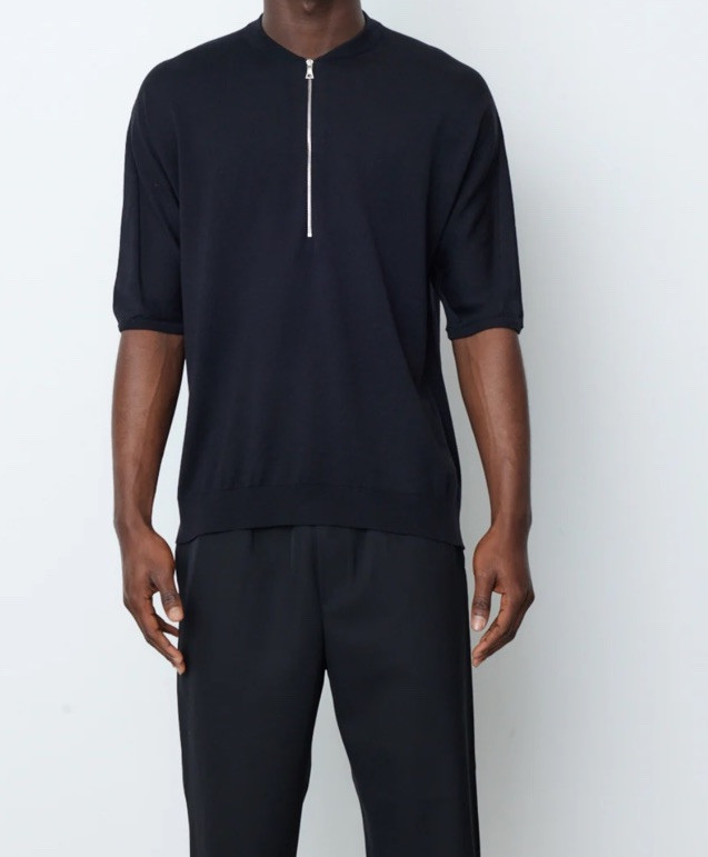 $450 Nike Every Stitch Considered ESC Half-Z Wool/ Silk Shirt DR5410-010 Italy M gallery