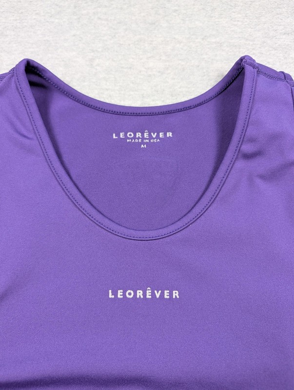 LEORÊVER Mens Tank Balanced Compression Shirt Medium Hearn Purple Poly-Spandex gallery