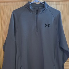 Under Armour Men’s Gray 1/4 Zip Pullover Mock Neck Long Sleeve Loose Fit L