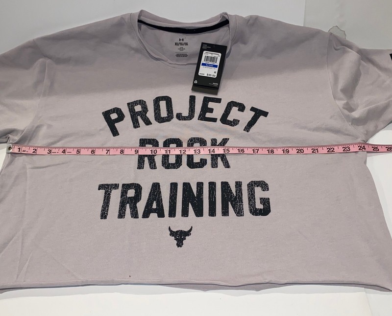 Under Armour Men's Project Rock Heavyweight Stay Hungry Cutoff T-Shirt Size XL gallery