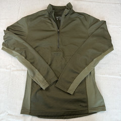 REI Co Op Men’s Green Quarter Zip – Long Sleeve Athletic Pullover Shirt – Medium