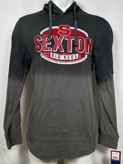 Sexton High School Big Reds Lansing Michigan Men’s Gray Ombray Hoodie Shirt NWT