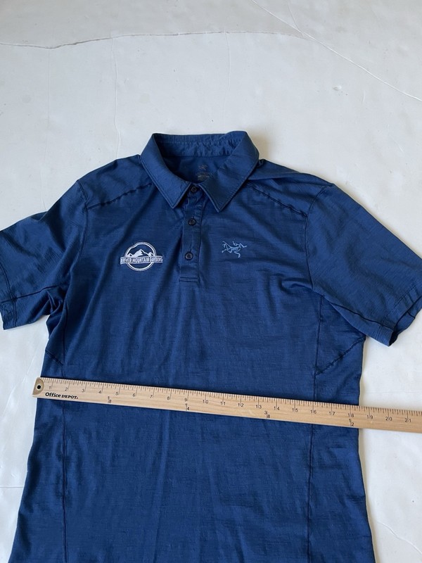 Arc'teryx Pelion Merino Wool polo shirt Denver Mountain Guiding Men’s Medium gallery