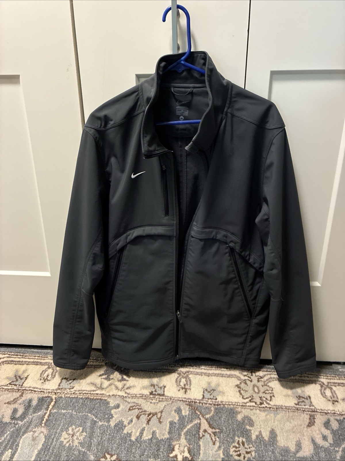 Nike Men's Soft shell Fleece Lines, Full Zip Jacket, Medium, Charcoal Gray ECU. gallery
