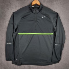 Nike Element 1/2 Zip Pullover Mens XL Black Volt Dri-FIT Running Reflective