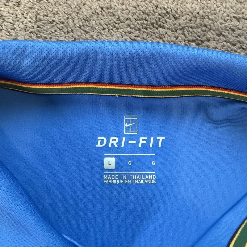 Nike Dri Fit Court Dry Graphics Tennis Polo Blue Men’s Large 939162 gallery