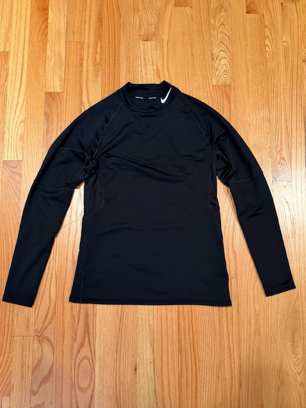 Nike Pro Dri-FIT Men's Black Turtleneck Long Sleeve Slim Fit Top Size S gallery