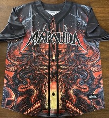 Marauda Veil Baseball Jersey Size Medium Band Official Red Black Medium