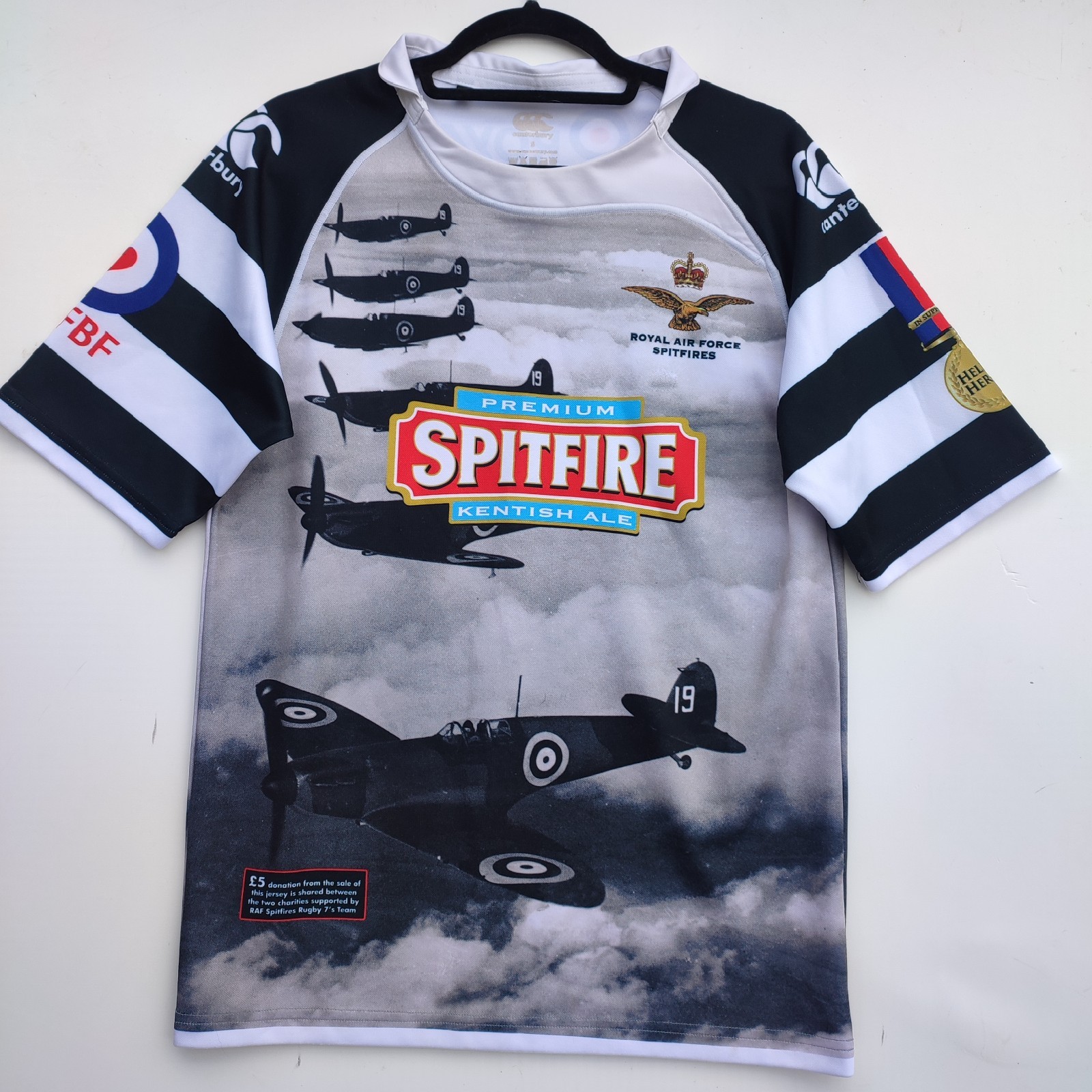 Royal Air Force RAF 7's Spitfires Canterbury Rugby Shirt | Men's Small gallery