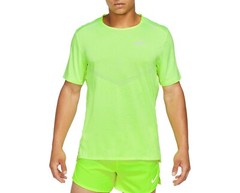 Nike Running Shirt Dri-Fit Reflective Short Sleeve Wicking Volt Men’s Size Small