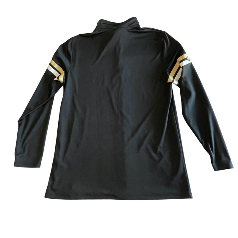 New Orleans Saints NFL Team Apparel Men Large Quarter Zip Pullover Shirt + Scarf gallery
