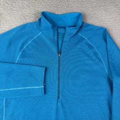 Patagonia Capilene Midweight 1/4 Zip Baselayer Pullover Mens XL Blue Polartec