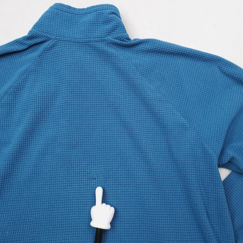 Outdoor Research Trail Mix Snap Pullover Mens Extra Large Blue Grid Fleece gallery