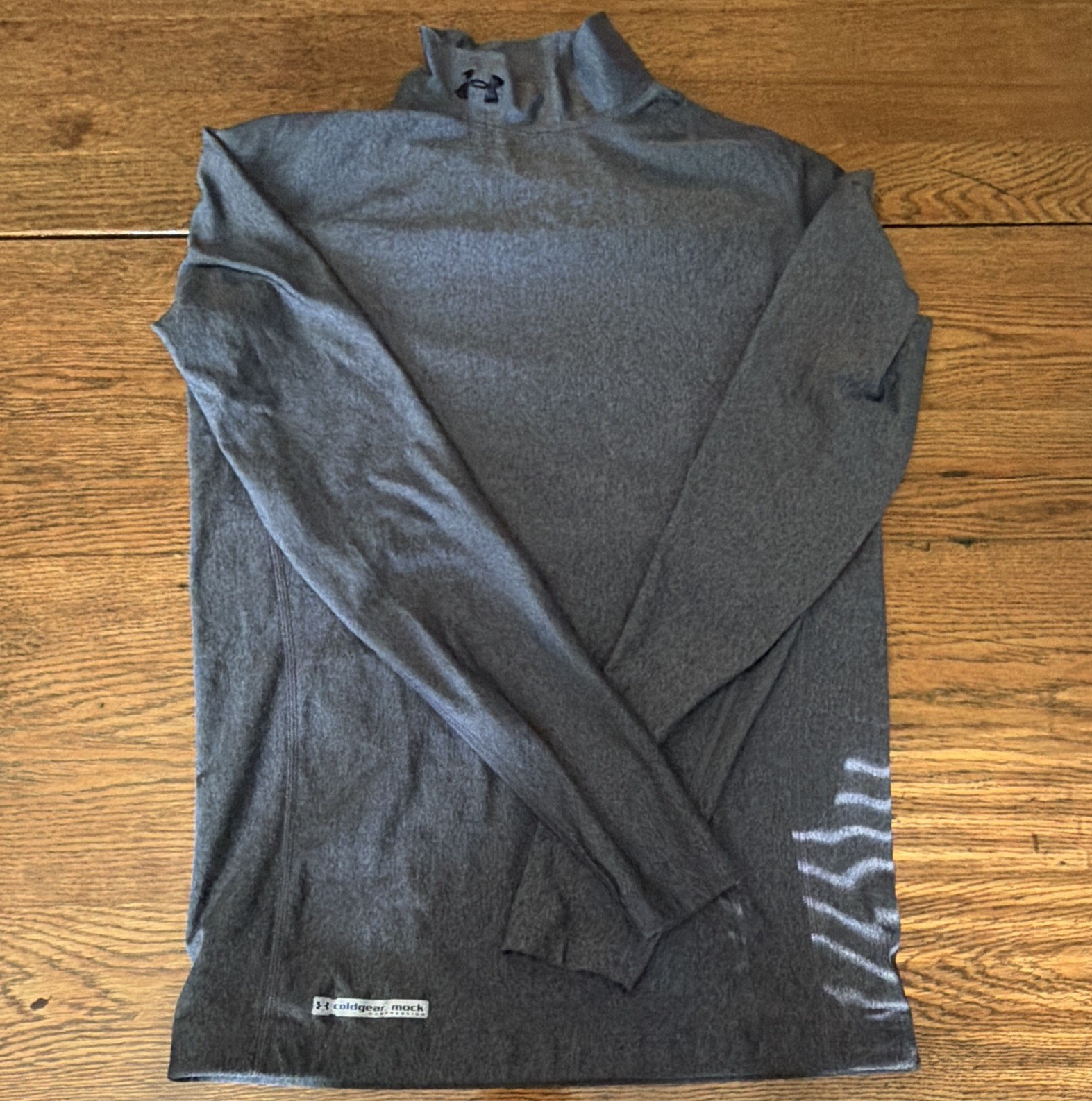 Under Armour Men's Gray Long Sleeve Mock Neck Firm Compression Shirt Size LG gallery