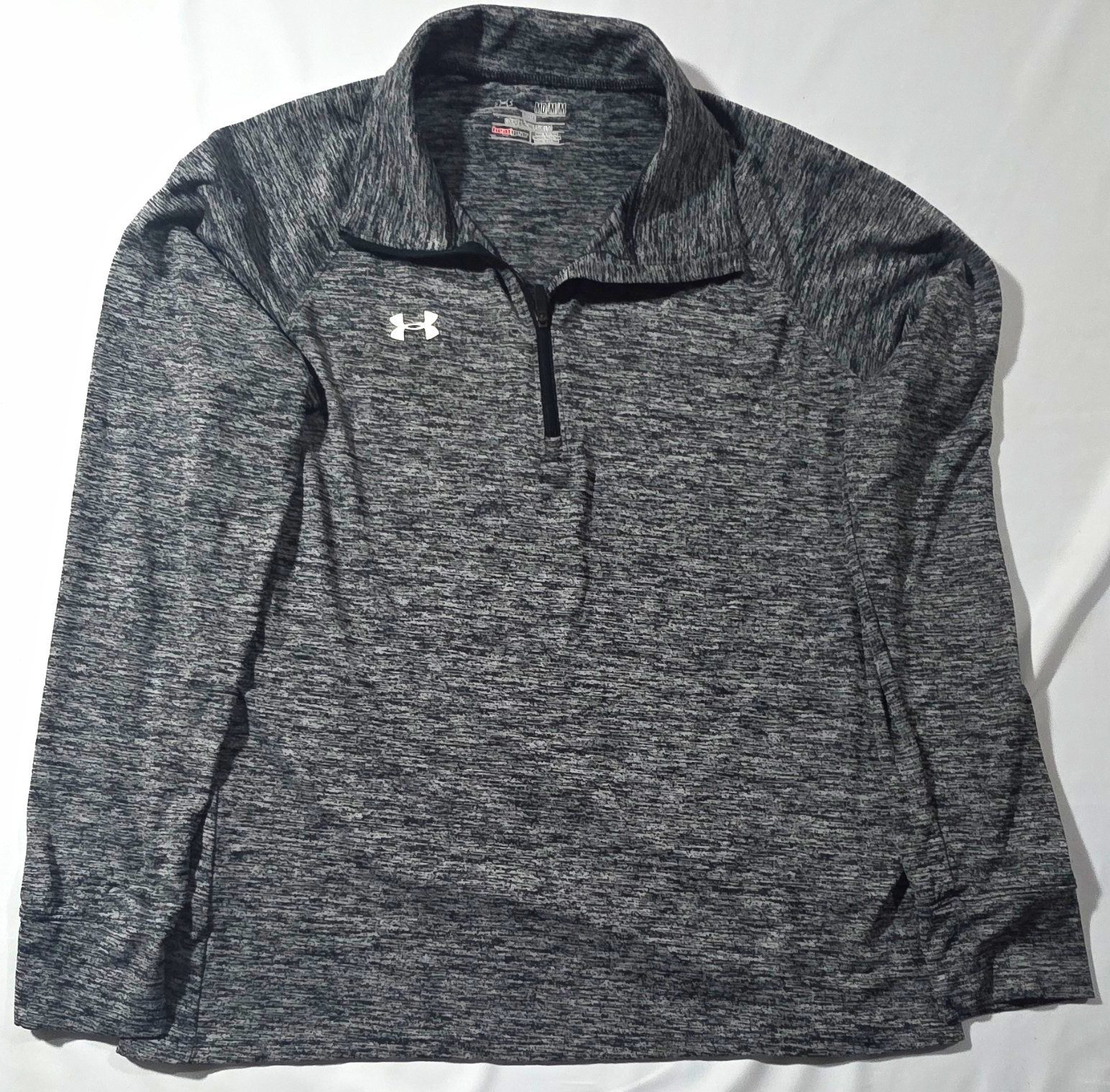 Under Armour HeatGear Men's 1/4 Zip Mock Neck Pullover Gray M Loose Fit gallery