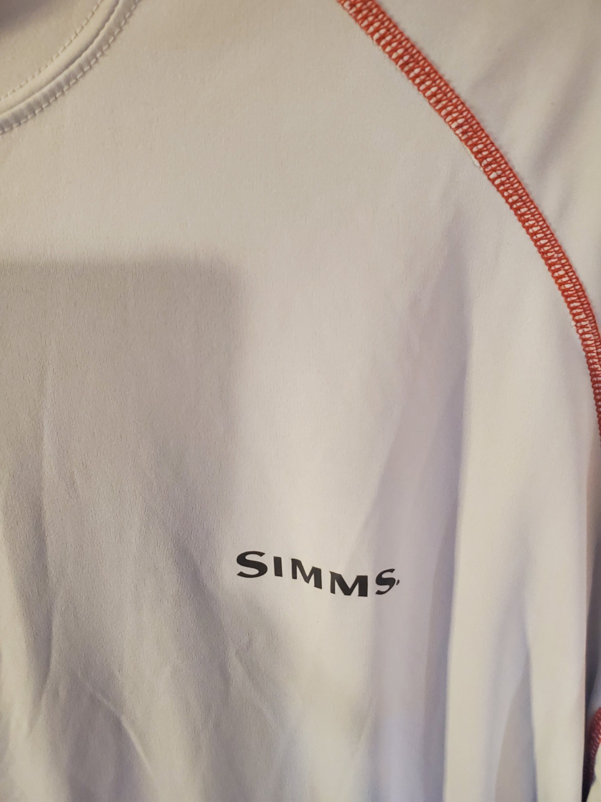 Simms Shirt Mens L Gray Solarflex UPF50 Long Sleeve Fishing Jersey Stretch gallery