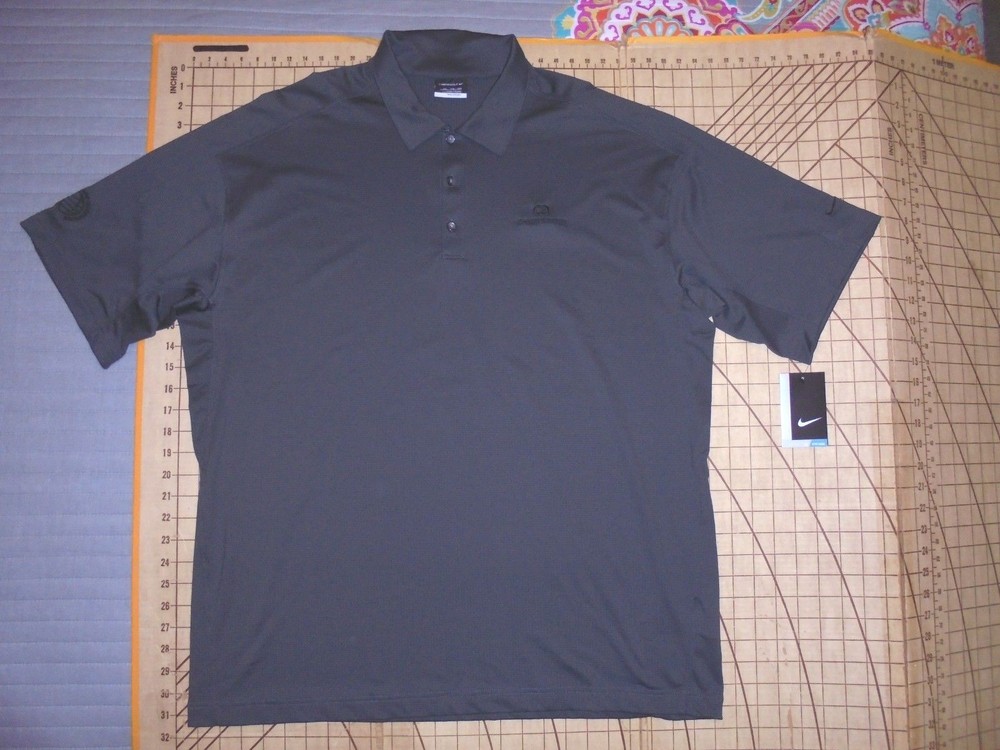 MENS 2XLARGE NIKE GOLF GRAY CA CHAMPIONSHIP/WORLD GOLF CHAMPIONSHIP SHIRT - NWT