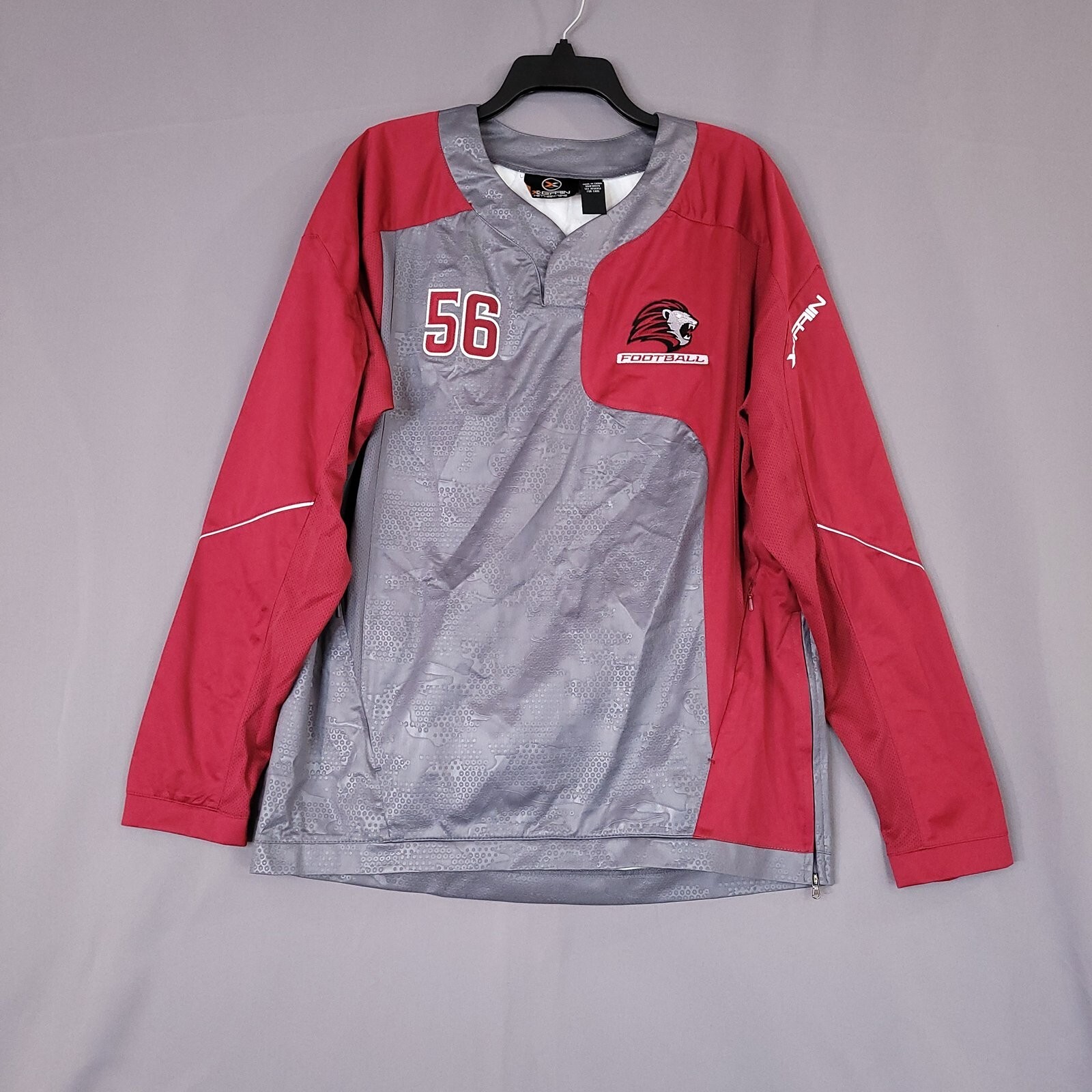 X Grain Men's Pullover Shirt Zip Sleeves Long Sleeve Reg & Gray Size L gallery
