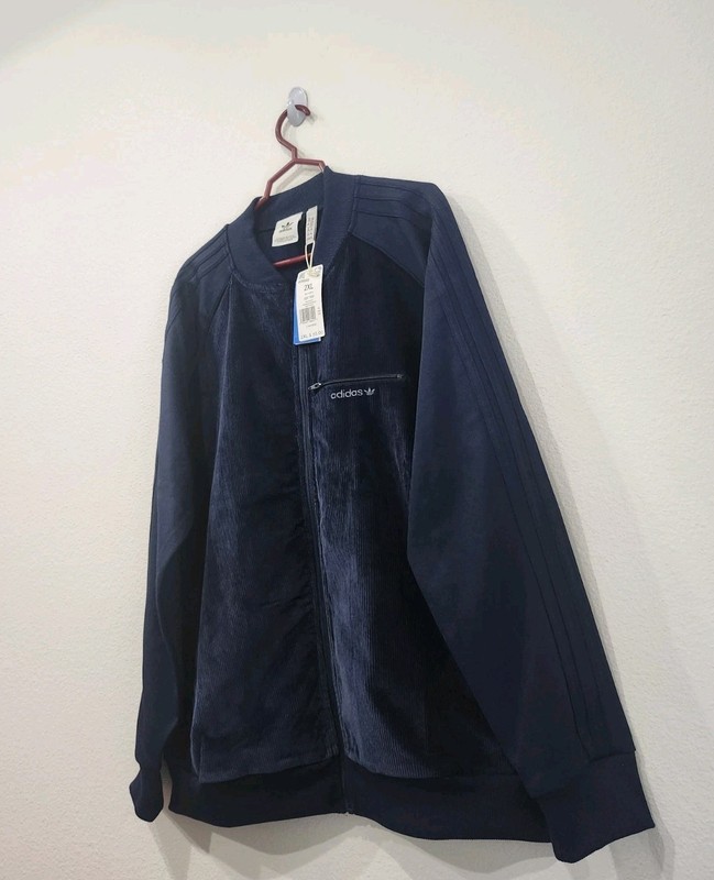 Adidas Men Size XXL Originals Track Top Corduroy Jacket Night Indigo IX9600 NWT gallery