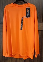 NWT Mens Medium Timberland Pro Athletic Fit Long Sleeve Orange Wicking Shirt