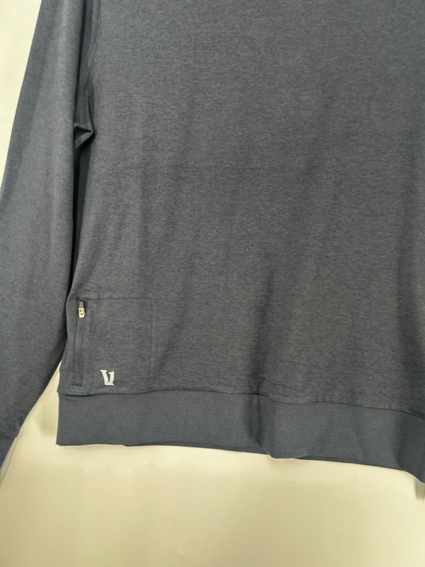 Vuori Mens Ponto Performance Crew MEDIUM Navy V224 ACTIVE WEAR EUC gallery