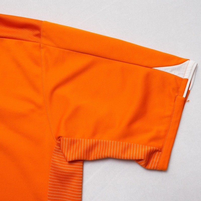 Umbro Soccer Jersey Mens Small Orange V-Neck Short Sleeve Athletic Shirt gallery