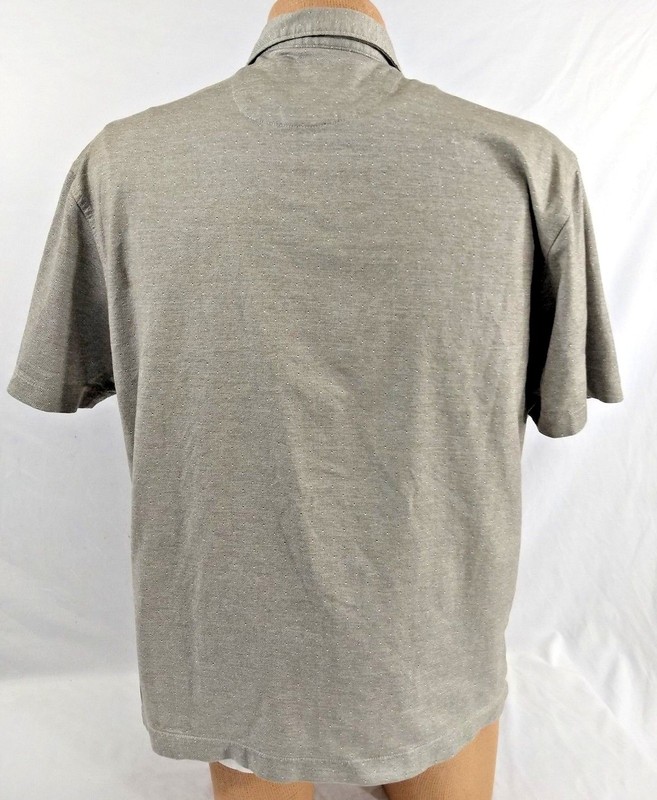 JoS A BANK RESERVE Golf POLO SHIRT SS Mens XXL Athletic Grey Taupe Polka Dot gallery