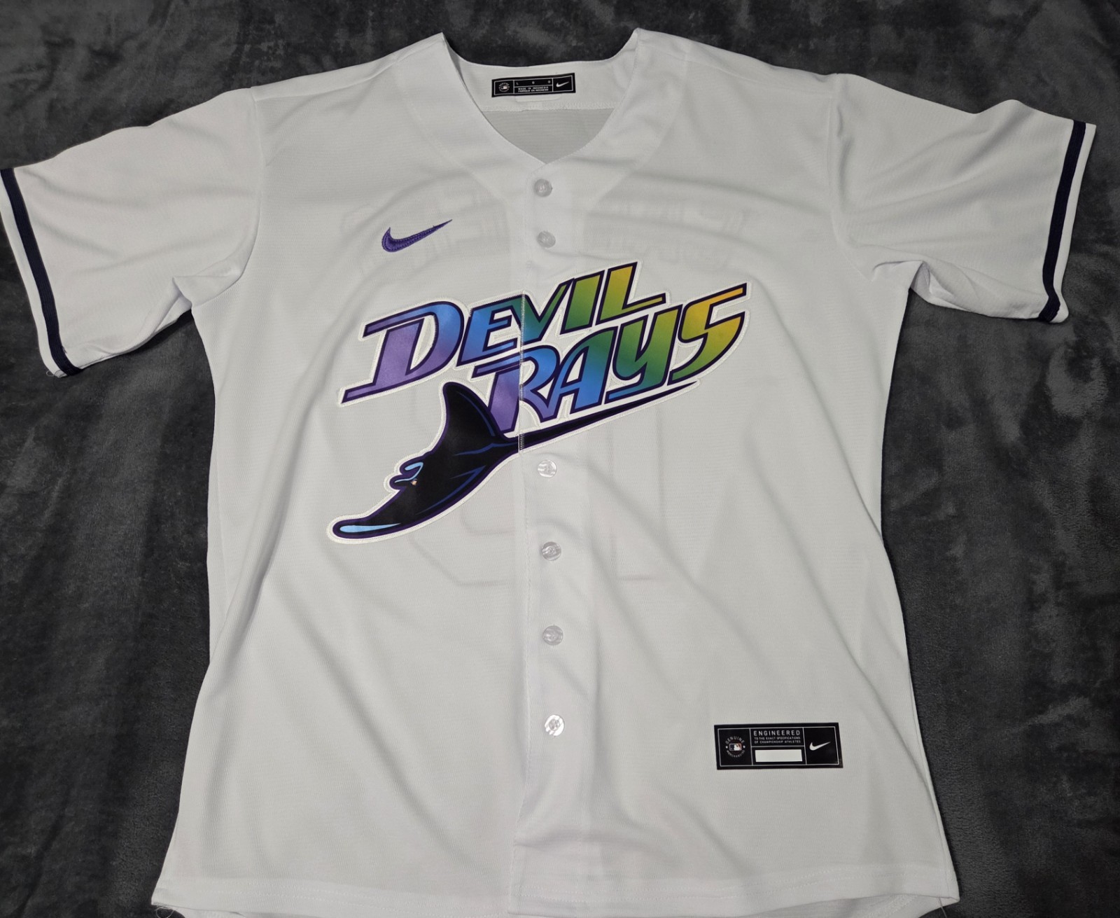 Fast Free Shipping! XL Junior Caminero Tampa Bay Rays Stitched Jersey 13 gallery