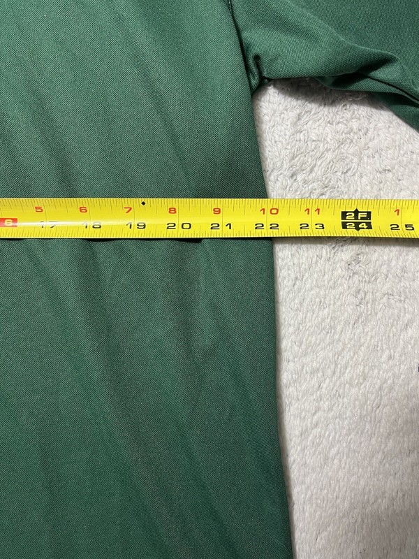 Men's Nike Golf Dri Fit Green Golfer Outdoor Athletic Polo Shirt L Bulldog Logo gallery