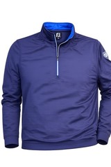 FootJoy Navy Blue 1/4 Zip Golf Pullover Performance Stretch Mens S SD Swat Logo