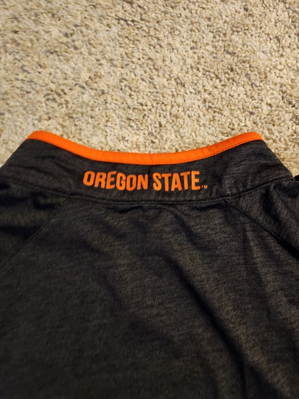 Oregon State Beavers-Womens Long Sleeve Performance Shirt XL Gray 1/4 Zip Casual gallery