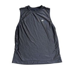 Starter Muscle Tee Mens L Black Excellent Sleeveless Performance Athletic Shirt