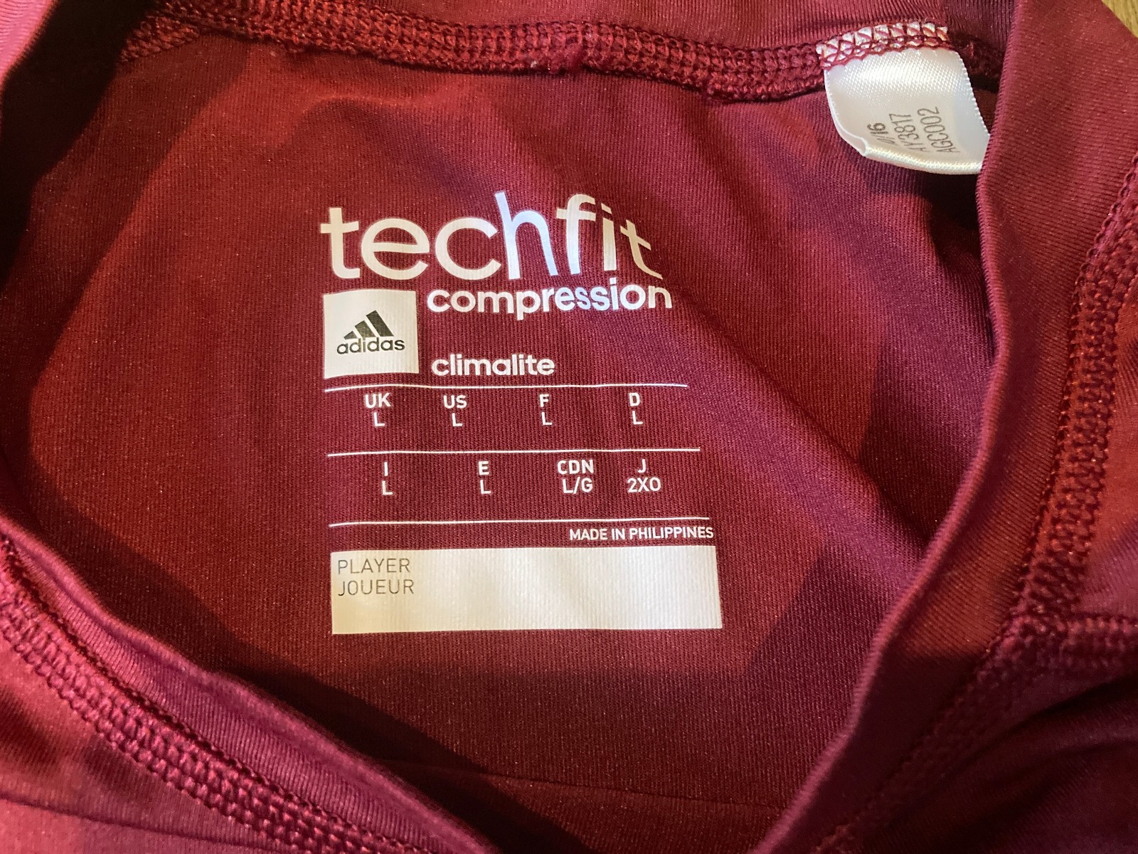 Mens Adidas Climalite Techfit Compression Shirt Alemany Football Large gallery