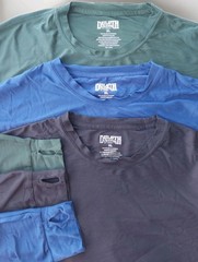 3 DULUTH Buck Performance Layer Long Nylon Thumb Crew Top Green Blue Black XL 46