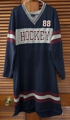 Tommy Hilfiger Athletics Division 042 Hockey 88 Nightshirt Adult Size Large VTG