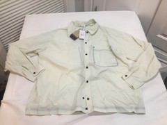 NWT $140.00 Nike Mens Sportswear Tech Pack Buttondown LS Shirt White Sz LARGE