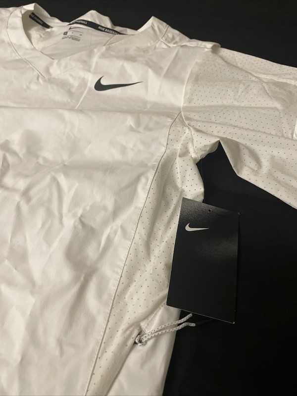 Nike Baseball 3/4 Hot Jacket NWT BP Pullover 3/4 Sleeve Top Size S 897383-100 gallery