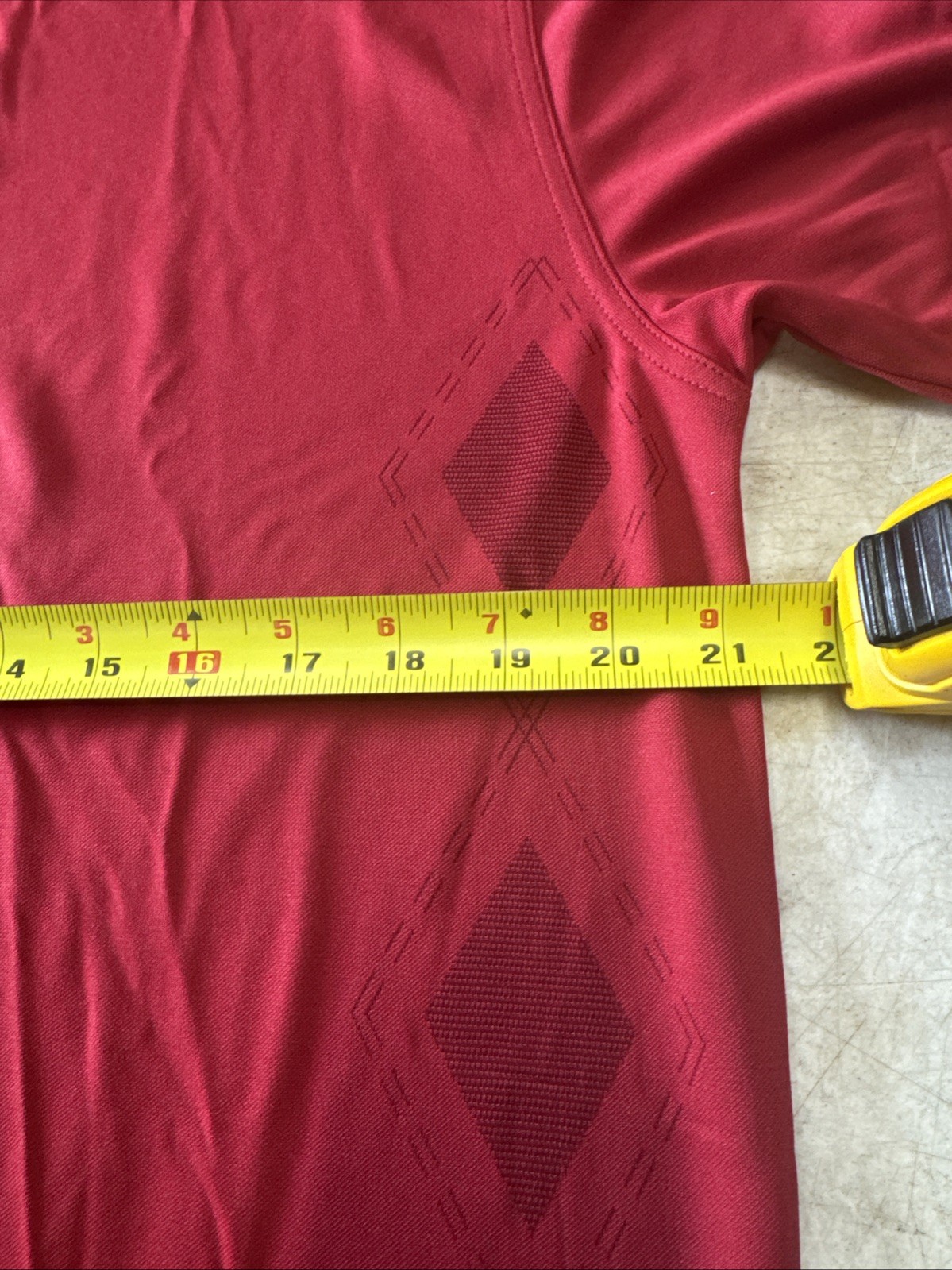 Greg Norman Activewear Shirt Mens M Golf Performance Stretch Play Dry Red gallery
