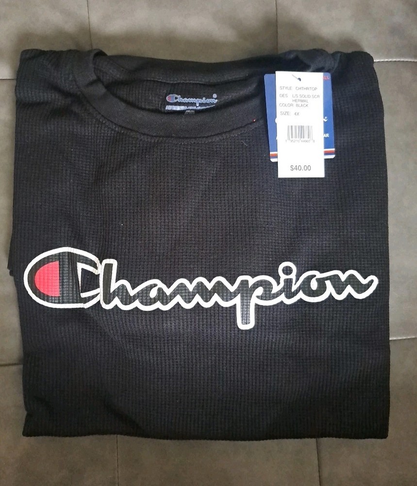 CHAMPION Brand New with Tags Thermal Shirt/Long Underwear Long Sleeve XXXXL