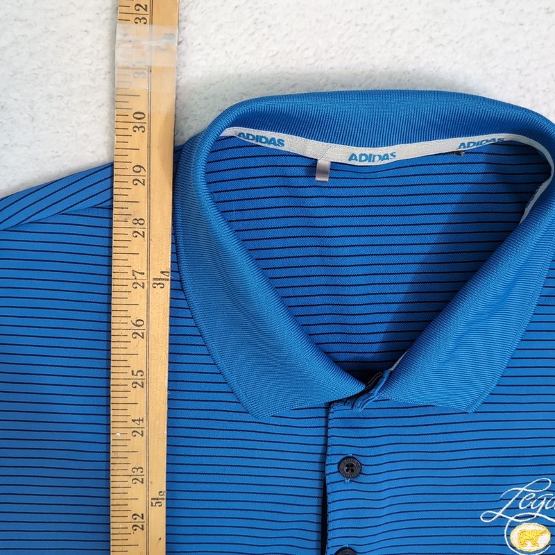 Adidas ClimaCool 2-Color Pencil Stripe Polo Men's XL Blue Legacy Jack Nicklaus gallery