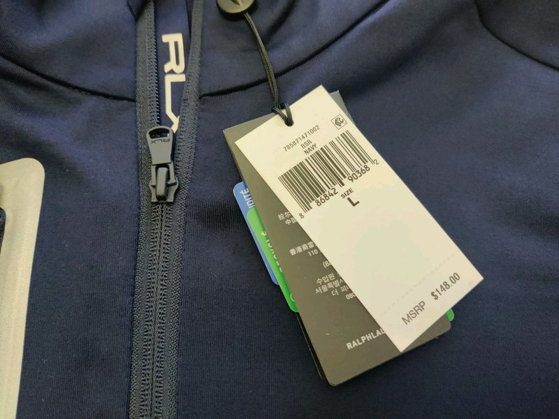RLX Ralph Lauren 1/4 Zip Men's Large Wicking Golf Performance Navy Pullover gallery