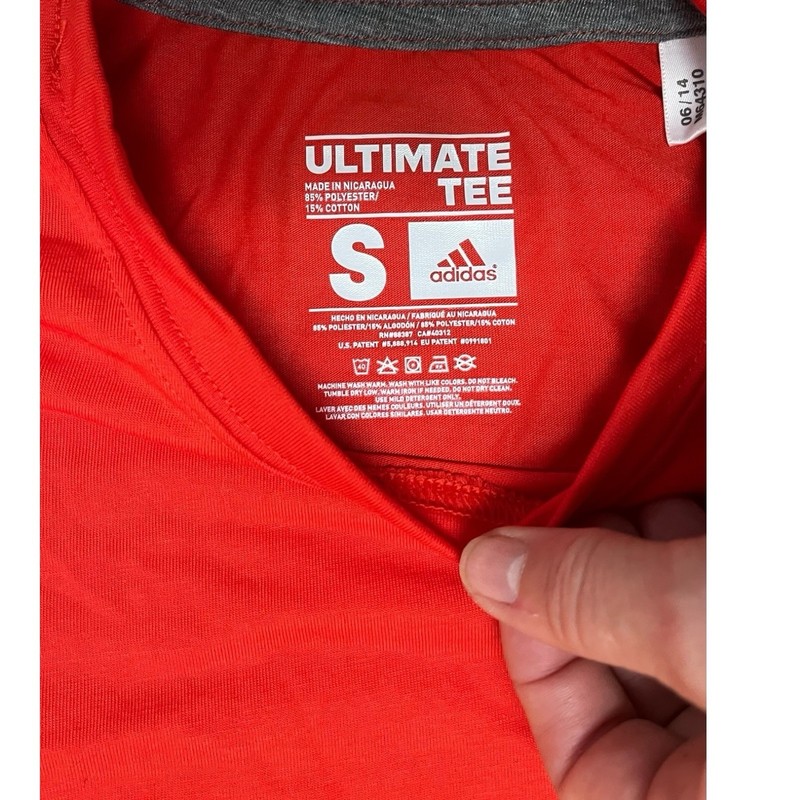 Adidas Ultimate Climalite Performance T-Shirt -Men's S - Dark Orange gallery
