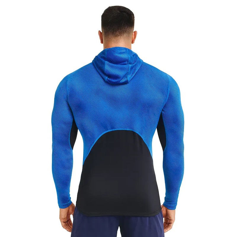 UNDER ARMOUR MEN COLDGEAR INFRARED GRID COMPRESSION HOODIE SHIRT BLUE#1387387-NW gallery